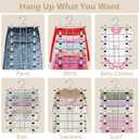 Pants Hangers with Clips, Space Saving Hanging Closet Organizer-6 Tiers Skirt Hangers with 360 Swivel Hook, Closet Organizer-Clothes Hangers- College Dorm Essentials Apartment Essentials- 4 Pack
