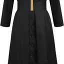 Colorful House Clergy Robe Adult Priest Costume Monk wizard for Men Exorcist Costume Halloween Outfit (Large, Black1)
