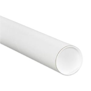 BOX USA Cardboard Tubes with Caps, 18"L x 3"W x 3"H, Pack of 24 | Poster Tube for Mailing and Storage of Blueprints, Artwork, Crafts, Long Art Holder, 18 inches