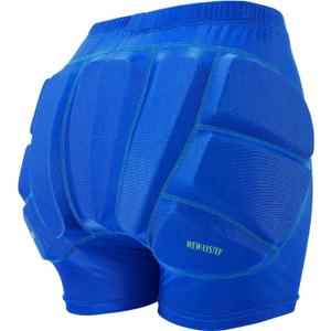 Kids Butt & Hip Padded Shorts for Skating,Youth Hip Protection Pads Figure Skating Shorts Crash Butt Pads for Tailbone & Butt (Medium, Blue)