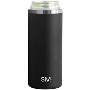Simple Modern Skinny Can Cooler for Slim Beer and Hard Selzer | Vacuum Insulated Stainless Steel Drink Sleeve Holder Gift for 12oz Slim Cans | Ranger Collection | Midnight Black
