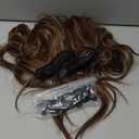 Clip in Hair Extensions for Women, Brown with Blonde Highlights, 24 Inch 6PCS Hairpieces Long Wavy soft Thick Hair Extensions clip ins