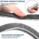 3 x 33 Ft Gray Self-Adhesive Weather Stripping - Soundproof, Draft Stopper for Doors & Windows | 0.35" W x 0.2" T