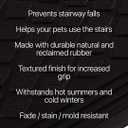 FINEHOUS Rubber Stair Treads Non-Slip Outdoor 35x10 (5-Pack) Anti-Slip Step Mat with Nosing