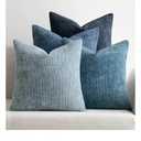 MIULEE Pack of 4 Couch Throw Pillow Covers 18x18 Inch Neutral Blue Soft Decorative Chenille Pillow Covers Farmhouse Accent Cushion Covers for Boho Western Spring Coastal Decor Sofa Bed Living Room