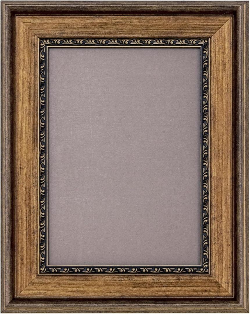 Brown Antique A4 Picture Frames for Home Wall Decor: Rustic Framed for 8.25x11.65inch Canvas Painting, Artwork, Vintage Gallery Wall Frames (Bronze01)