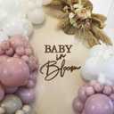 Baby in Bloom Sign, 16x24 Felt Letter Baby Shower Sign Baby in Bloom Party Decor Backdrop for Boy or Girl Baby Shower Gender Reveal 1st Birthday - Brown