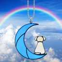 2 x Loss of Dog Sympathy Gift, Pet Memorial Gifts for Dogs, Dog Memorial Gifts, Loss of Pet Sympathy Gift Dog, Sympathy Pet Loss Gift, Pet Remembrance Gift Dog,Yellow Dog On The Moon (Blue Moon Puppy)