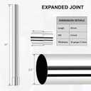 Universal 2.5 Inch 304 Stainless Steel Straight Exhaust Pipe, 45 Inch Length, 0.048 Inch Thickness