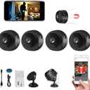 Magnetic Mini Security Camera, Security Camera, Mini 1080p HD Wireless Magnetic Security Camera, with Night Vision for Home Indoor and Outdoor Use (4PCS)