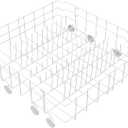 UPGRADED 808602302 Dishwasher Lower Rack Replacement Compatible with Frigidaire,Kenmore Dishwasher Bottom Rack with 154174501 Wheels Replace 154432602 154432601 154319706 Dishwasher Racks (White)