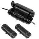 3 Pack Outdoor Extension Cord Safety Cover with Waterproof Seal IP54 Water-Resistant, Weatherproof Electrical Connection Box with 2 Latches, Plug, Socket, Holiday Decoration Light, Black