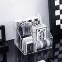 Yesesion Clear Pen Holder, Pen Organizer for Desk, Pencil Cup for Home Office, School Supplies, Art Stationery, Desktop Storage and Accessorizes for Card, Marker, Remote Control