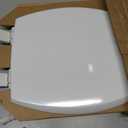 Mayfair Cassel Slow Close Toilet Seat, Easy Clean, Non Slip Premium Wood Seat, Easy Install, Made in USA, Elongated, White