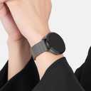 Watch Bands Compatible with Garmin Venu 3S/Vivoactive 4S/Venu 2S/Vivomove 3S,18mm Double Sided Silicone Magnetic Watch Band Soft Sport Strap for Garmin Forerunner 255S/255S Music/265S (Grey+Orange)