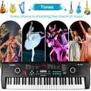 61 keys keyboard piano, Electronic Digital Piano with Built-In Speaker Microphone, Portable Keyboard Gift Teaching for Beginners, electric piano for kids