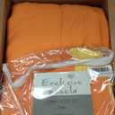 Exclusivo Mezcla Lightweight Reversible Twin Size Comforter Set, Down Alternative Comforter with 1 Pillow Sham, Twin Size Bedding Set for All Seasons, Orange/Yellow (Twin(68''X88''))