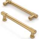 Asidrama 10 Pack 5 Inch(128mm) Champagne Bronze Cabinet Pulls Knurled Cabinet Handles Kitchen Cabinet Hardware for Cupboard Drawer (5" Hole Center)