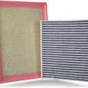 Engine & Cabin Air Filter Kit for Chevy Silverado 1500 2500HD 3500HD, Suburban 3500 HD,Tahoe; for Cadillac Escalade; for GMC Sierra 1500 2500 Yukon Replace 15908916 & 22808781(Not for Diesel)