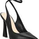 Reoplty Womens Closed Toe Ankle Strap Heels Pointed Toe Pumps Shoes Slingback High Heel Wedding Dress Shoes, Size: 9.5