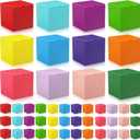 Zhehao 48 Pack Small Gift Boxes Bulk 4 x 4 x 4 Inch Colorful Kraft Paper Cube Boxes Holiday Easy Assemble Cardboard Container with Lids for Crafting Cupcake Wedding Presents Birthday, Assorted Color