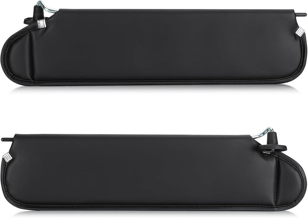 Left & Right Sun Visor for 1997-2002 Jeep Wrangler & TJ, Driver & Passenger Side Black SunVisor