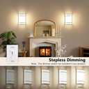 Led Wall Lights Indoor- 2 Pack Modern Wall Sconce Lighting 3000K/4500K/6000K Adjustable Led Wall Lamps for Hallway, Staircase, Corridor, Bedroom, Living Room, Kitchen