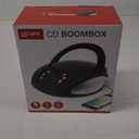 GPX, Inc. Portable Top-Loading CD Boombox with AM/FM Radio and 3.5mm Line in for MP3 Device - Black