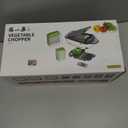 8-in-1 Vegetable Chopper with Container - Veggie Onion Salad Chopper, Mandoline Slicer, French Fry Cutter, Kitchen Gadgets with Cleaning Tools (Gray)