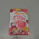 Happy Baby Organics Baby Snacks, Greek Yogis, Freeze Dried Yogurt & Fruit Snacks, Gluten Free Snack for Babies 9+ Months, Strawberry & Banana, 1 Ounce (EXP 03/12/27)