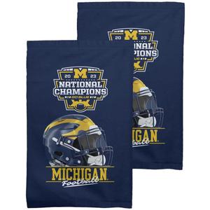 Northwest NCAA Michigan Wolverines 2023 FBC National Champions Fan Towel 2-Pack, 16" x 25", Rally Home