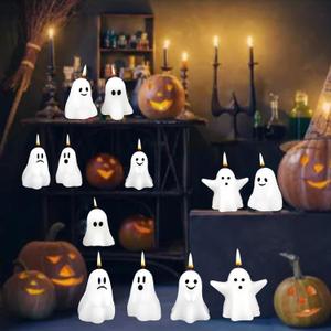 2 x 12PCS Novelty Candles, Halloween Ghost Candles, Christmas Gifts for Birthday Party, Home Decoration