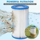 Pool Pump and Filter Above Ground, 1000 Gallon Swimming Filter Cartridge Pumps, Electric Pools Water Pump Filter for Pools Sand Cleaning Tool, 1000 GPH Filters Pumps for Above Ground