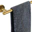 JQK Hand Towel Bar Gold, 10 Inch Thicken 0.8mm 304 Stainless Steel Bathroom Hand Towel Holder, 9 Inch Useable Length Wall Mount, Brushed Gold, THH110L9-BG