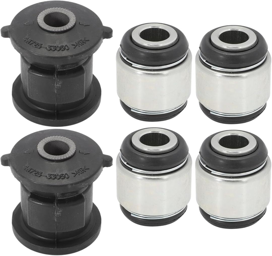 6Pcs Rear Arm Assembly Knuckle Bushings Fit for Avalon Camry Carina Corona Curren Harrier Highlander Kluger RX300 330 350 RX400H