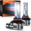 SEALIGHT 9005/HB3 Bulbs, 1:1 Design 50,000LM 9005 Fog Light Bulbs with 14000RPM Cooling Fan, Plug-N-Play, Pack of 2