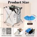 Natheeph Foldable Shoe Covers Disposable Box, Disposable Shoe Cover Dispenser Box with Please Remove Your Shoes Sign Covers for Open House Supplies Real Estate Agent Supplies with 10 Covers