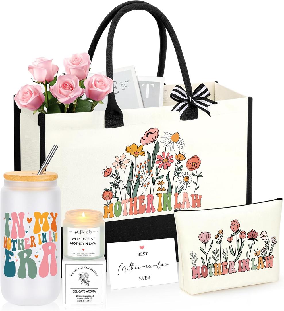 Mother in Law Gifts, Mothers Day Birthday Gifts for Mother in Law, Christmas Birthday Present Basket Set of 6