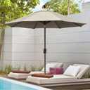 EliteShade USA 10-Year-Non-Fading 10Ft Market Patio Umbrella, UPF 50+ UV Protection Performance Sun Umbrella, Heavy Duty Commercial Grade Outdoor Table Umbrella with Crank & Tilt, Windproof Vented Top for Garden, Pool, Deck and Outdoor Playsets, Antique Beige