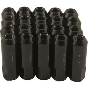 20pcs Black 60MM M12X1.25 Wheel Rim Lug Nuts for Nissan Infiniti Suzuki Subaru