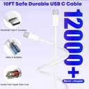 Fast Charger for iPhone 17/16/15 Charger,10FT Extra Long Fast Charging 3Pack Block USB-C to USB C Fast Charging Cable Cord for iPhone Air/17 Pro Max/iPhone 16 Pro/16 Plus/15 Pro Max,iPad Pro/Air/Mini