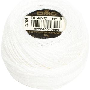 DMC Pearl Cotton Ball Size 8 87yd, White