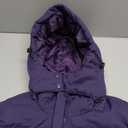 Pursky Women's Warm Winter Thicken Coat Waterproof Cropped Jackets Parka With Removable Hood (Large, Purple)