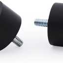 Ivilon Drapery Window Curtain Rod - End Cap Style Design 1 Inch Pole. 72 to 144 Inch Color Black