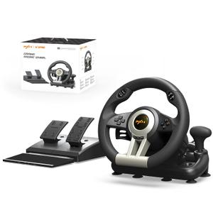 PXN PC Racing Wheel, V3 PRO 180 Degree Universal Usb Car Sim Race Steering Wheel with Pedals for PC, PS3, PS4, Xbox One, Xbox Series X/S, Switch (Black)