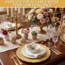 PROY 100 Pcs 13" Gold Charger Plates Bulk,Charger Plates with Beaded Sunflower Rim,Elegant Gold Chargers for Dinner Plate,Decorative Chargers for Wedding,Party & Table Setting