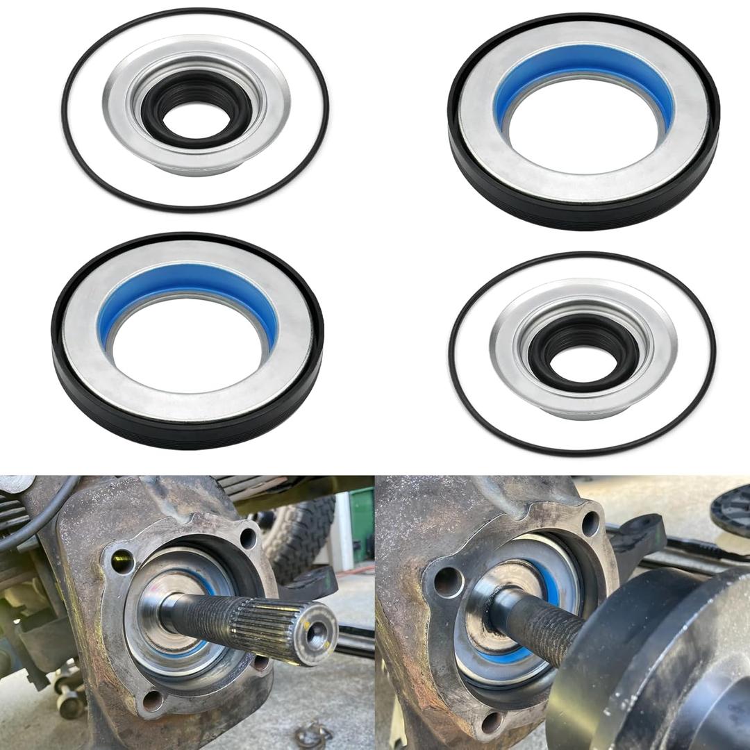 Front Axle Vaccum Knuckle Seal & Hub O-Ring & Dust Seals Compatible with 2005-2019 Ford Super Duty F250 F350 F450 F550 Dana Super 60