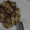 KooKaStyle Invisible Wire Hair Extensions with Transparent Headband Adjustable Size 4 Secure Clips Long Wavy Secret Wire Hairpiece for Women(16 Inch Light Brown mix Golden Blonde)