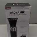 Aromaster Burr Coffee Grinder with 48 Gind Settings, Conical Coffee Bean Grinder for Home Use, Stainless Steel, 40 Seconds Adjustable Timer, Anti-static, Easy to Clean with Brush,  Lunar Silver