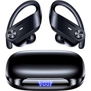 TAGRY Ear Buds with Earhooks Waterproof 80 Hrs Playtime